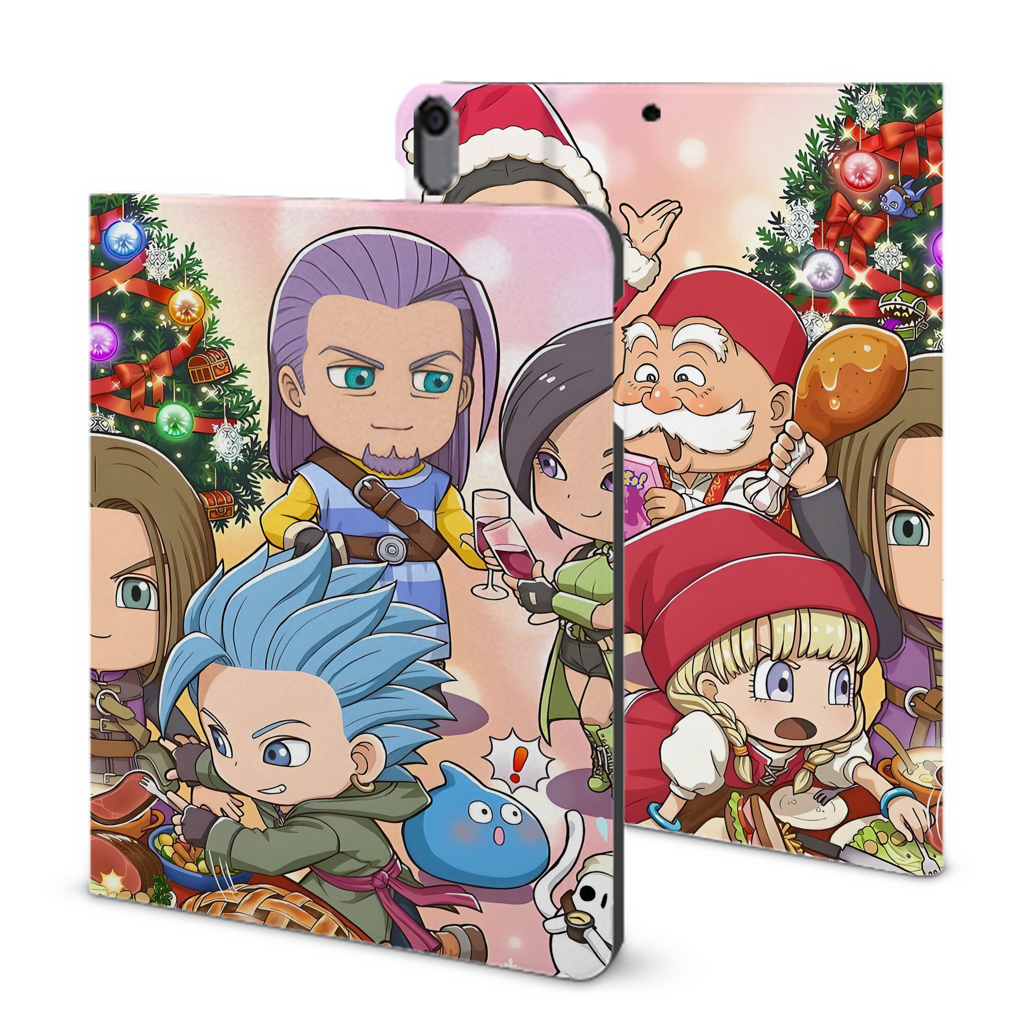 （画像用） ドラゴンクエスト Doragon Kuesuto Dragon Quest IPad ケース ブック型 PUレザー TPU 耐衝撃 軽量 薄型 ペン収納なし 全面保護 IPad 各モデル対応